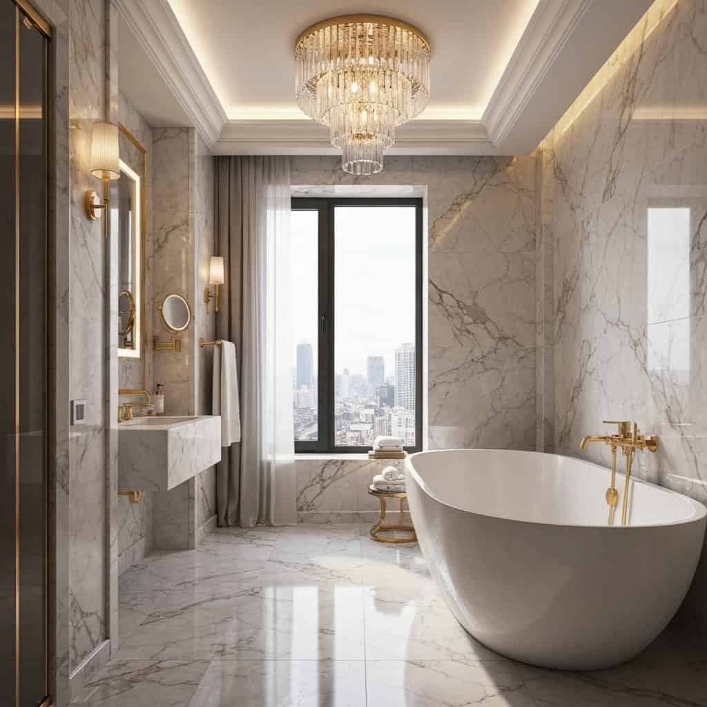 Łazienka w stylu glamour – blask i elegancja